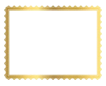 a gold frame with dots on it