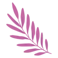 a purple leaf on a white background