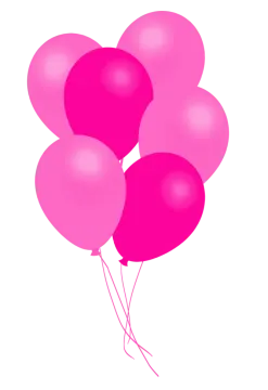 a bunch of pink balloons