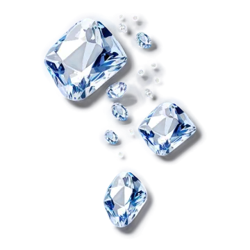 a group of diamonds on a white background