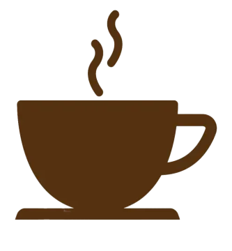 a brown coffee cup on a white background