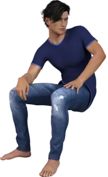 a man sitting on the ground with his legs crossed