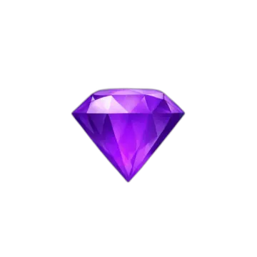 a purple diamond on a white background