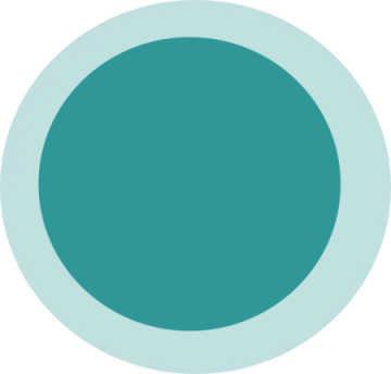 a blue circle with a white background