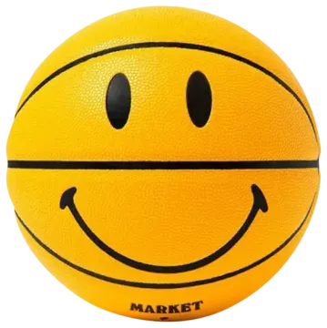 a basketball ball with a smiley face on it