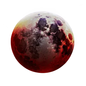 an image of a red and purple moon