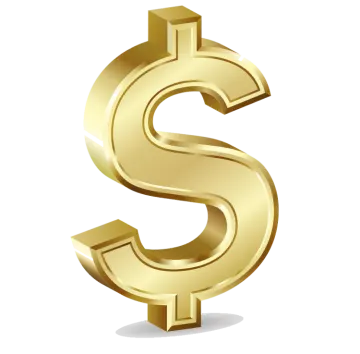 a golden dollar symbol