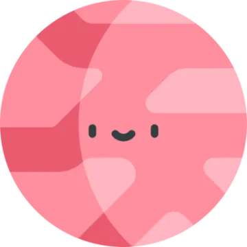 a pink circle with a smiley face on it