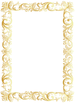 a gold frame with swirls and scrolls