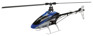 a blue and white helicopter on a white background