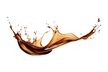 a splash of chocolate on white background