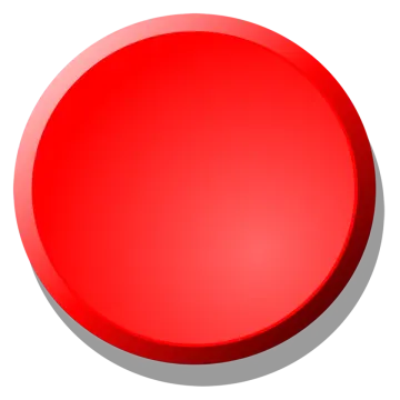 a red button on a white background