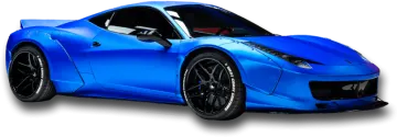 a blue sports car
