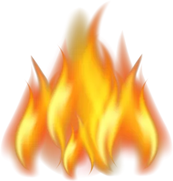 a fire on a white background