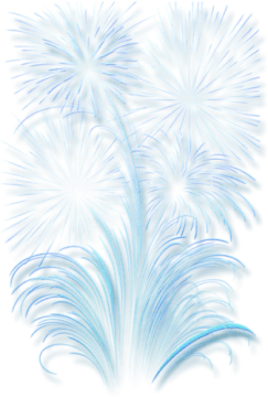 blue fireworks clipart png