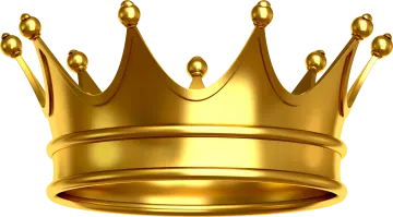 a golden crown on a white background