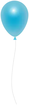 a blue balloon on a white background