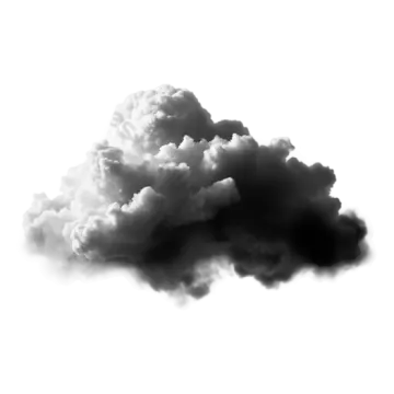 a black cloud on a white background