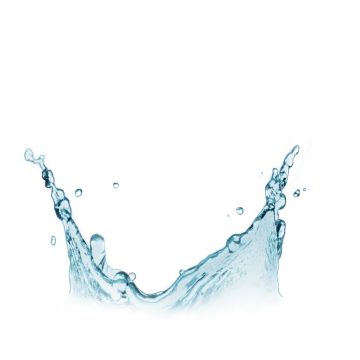 water splash on white background