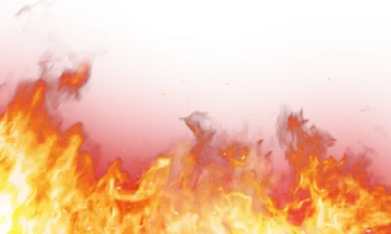 fire on a white background