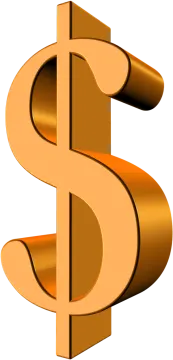 a gold dollar sign