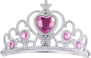 a crown with pink stones on it