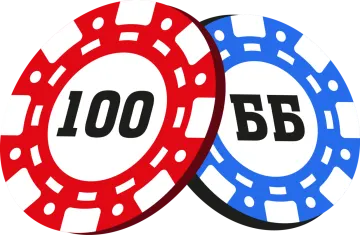 two poker chips with the number 100 on them