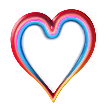 a rainbow colored heart on white background