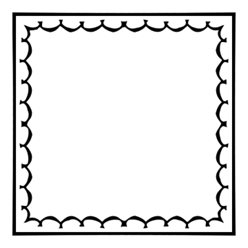 a black and white picture of a square frame