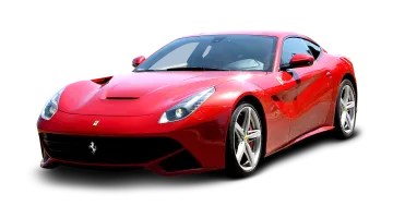 a red sports car on a white background