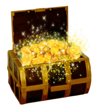a chest full of gold coins