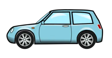 a blue car