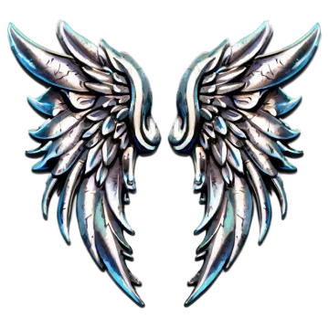 a pair of wings on a white background