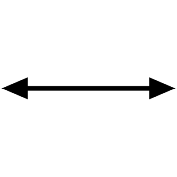 a black and white arrow pointing to the right