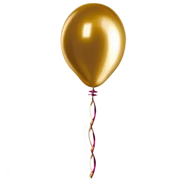 a gold balloon on a white background