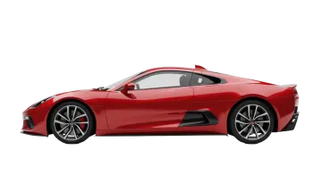 a red car on a white background