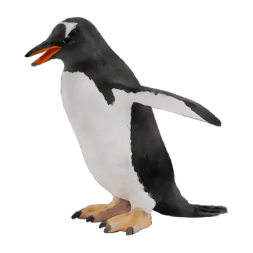 an illustration of a penguin on a white background