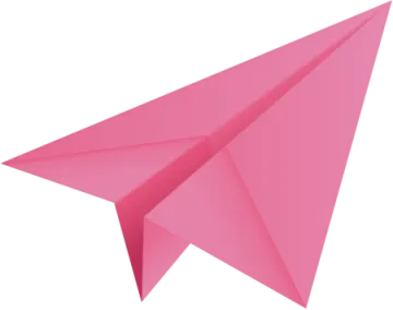a pink paper airplane