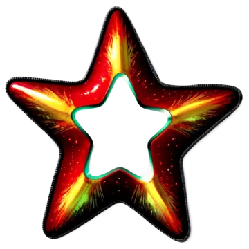 a red and yellow star shaped pillow