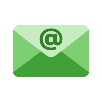 a green email envelope icon