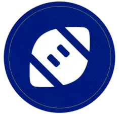 a blue circle with the letter d in it