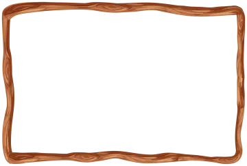 a wooden frame on a white background