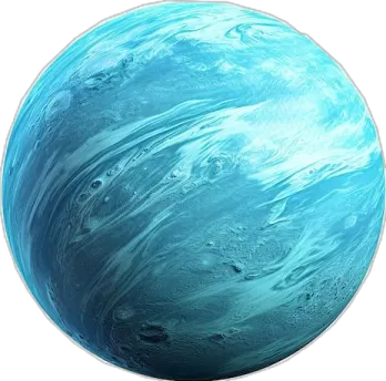 a blue planet with a white background