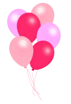 a bunch of balloons on a white background