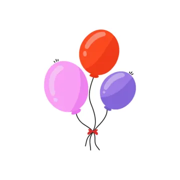 a bunch of balloons on a white background