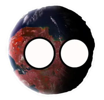 an image of a planet with two circles