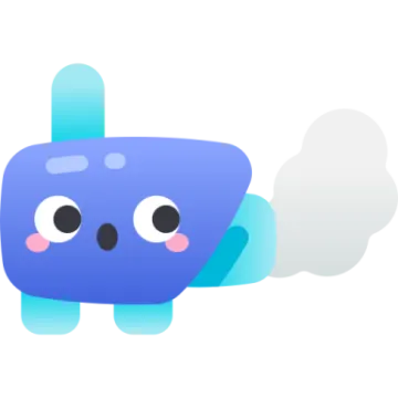 a blue and white cartoon character with a big nose