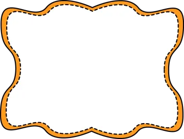an orange frame with a white background