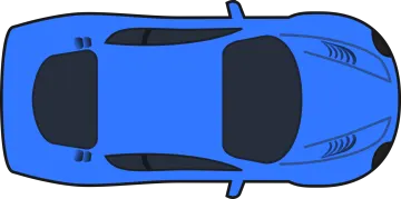 a blue sports car