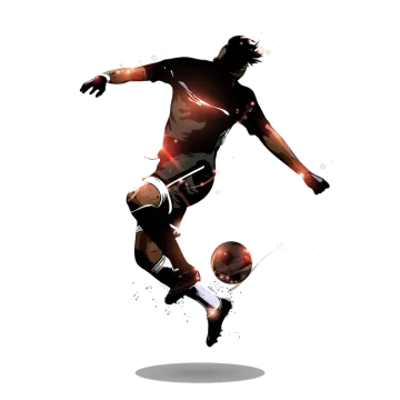 a soccer player is kicking with the ball